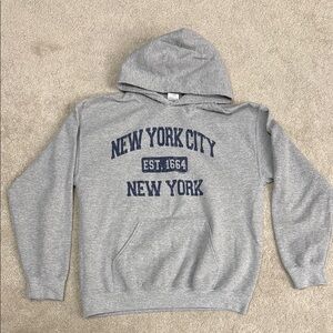 Gildan Gray Heather Sweatshirt New York City Graphic